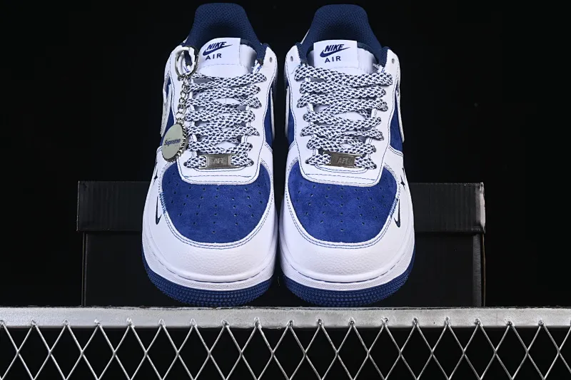 All categories Nk Air Force 1 Air Force series Nk Air Force 1 Low Air Force low top Nike Air Force 1'07 Low Supreme joint gray hook blue pig eight Air Force 1 low top casual sneakers XZ6188-187